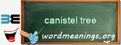 WordMeaning blackboard for canistel tree